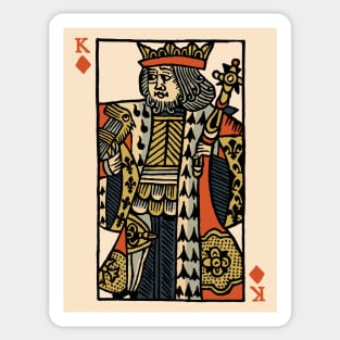 Original Standard Character of Playing Card King of Diamonds Sticker